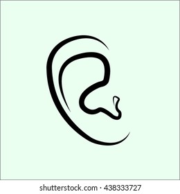 human ear medicine, vector illustration