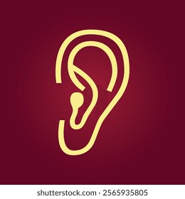 Human ear trendy artwork beauteous abstract vector illustration colorful useable design.eps