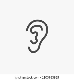 Human ear vector icon