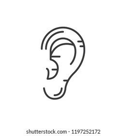 Human ear vector icon