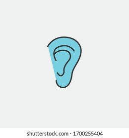 human ear vector icon hearing
