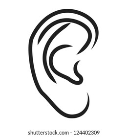 human ear vector illustration 260nw 124402309