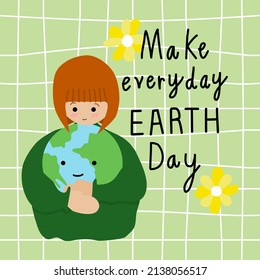 Human Earth Vector Earth Day Save Stock Vector (Royalty Free ...