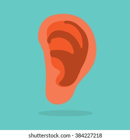 Human Ear.Vector Illustration.