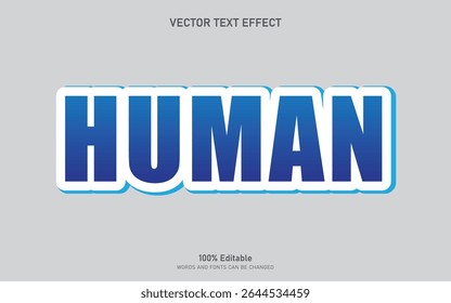 	
Human editable text effect, bold text style