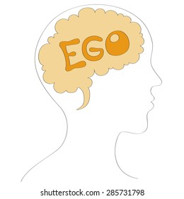 Human ego vector illustration