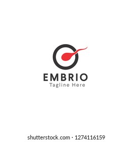 Human embrio connected logo design concept