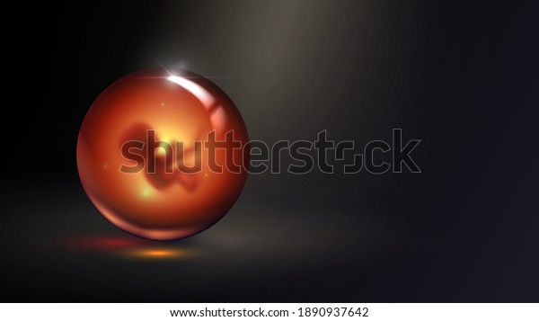 Human embryo in glass ball, pregnancy and\
obstetrics concept