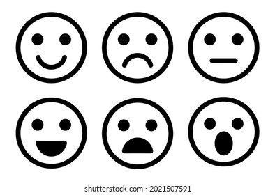human emotion icon over white background