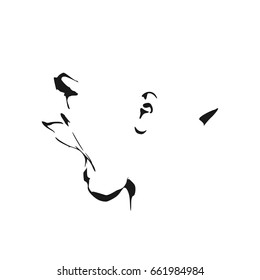 Human emotions expression vector illustration. Isolated avatar of the expressions face. Emotional head illustration. Shout of despair