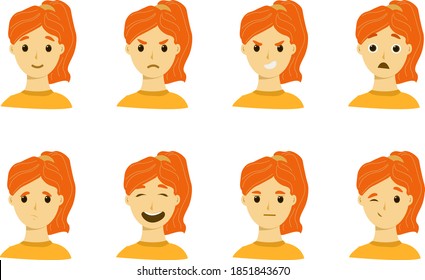 Human emotions on the example of a girl