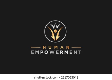 Human Empowerment Logo Design Charity People Care Icon Symbol