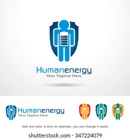 Human Energy Logo Template Design Vector