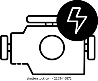 Human Energy Power Outline Icon Electricity