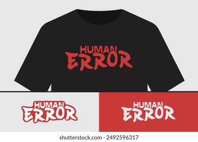Human Error Bunte Schrift Vektorgrafik Typografie mit handgezeichnetem Stil für Konzept und Design von Aufkleber, T-Shirt, Bekleidung, Poster, Karte, Druck, Bildschirmhintergrund