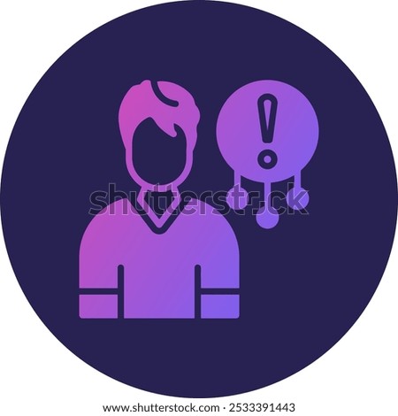 Human Error Glyph Circle Gradient Icon