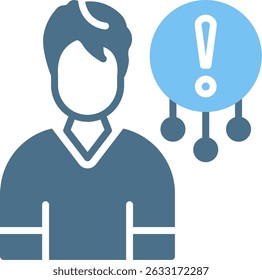 Human Error Glyph Two Colour Icon