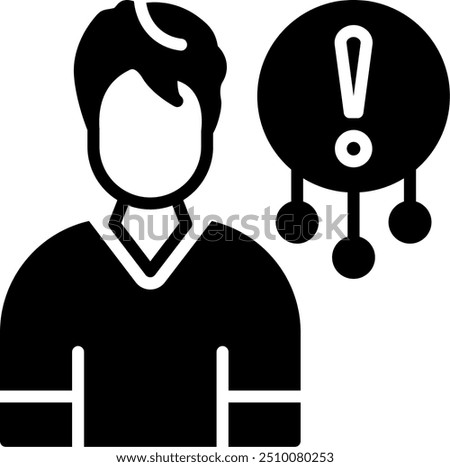 Human Error Glyph Vector Icon Design