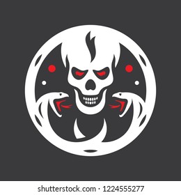 Human evil skull sign