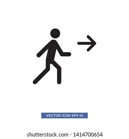 human exit icon vector illustration