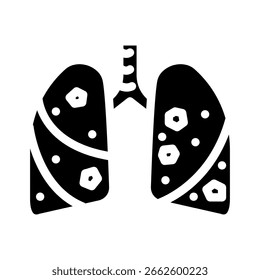 Vector de icono de glifo de microplásticos de exposición humana. signo de microplásticos de exposición humana. ilustración de símbolo aislado