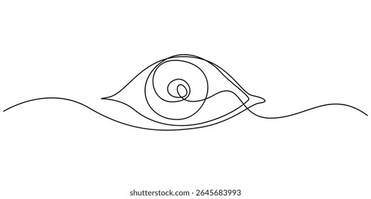 human eye anatomy showing sclera continuous one line drawing, Human eye anatomy, computer artwork, Human eye anatomy, computer artwork.