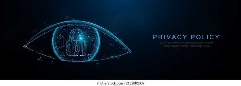 Human eye cyber security technology concept background. Eye scan for security or identification