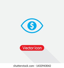 Human Eye With Dollar Icon Vector Illustration Eps10