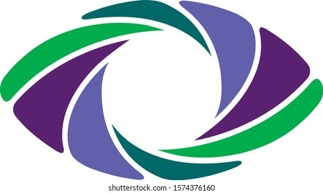 Human eye focus vector logo