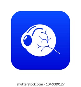 Human eye icon blue vector isolated on white background