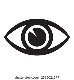 Human eye icon, eyeball icon.