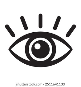 Human eye icon, eyeball vector icon.