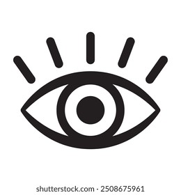 Human eye icon, eyeball vectora icon.