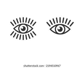 Human eye icon. Hand drawn symbol
