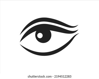 Icono de ojo humano. Símbolo dibujado a mano