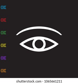 human eye, icon illustration