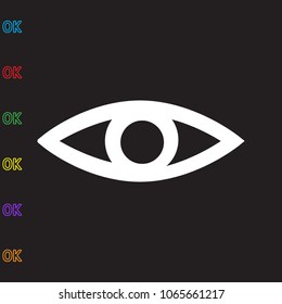human eye, icon illustration