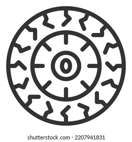 Human eye - icon, illustration on white background, outline style