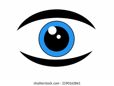 human eye icon isolated on white background