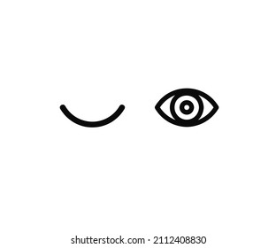 Human eye icon on a white background. Vector illustration.