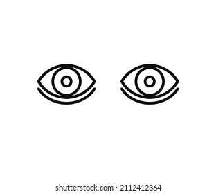 Human eye icon on a white background. Vector illustration.