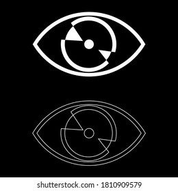 Human eye icon from outline