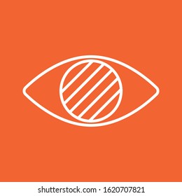 Human eye icon, stock vector illustration, EPS10.