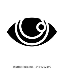 Human eye icon symbol, eyes silhouette vector illustration, sense of touch, one of the five senses