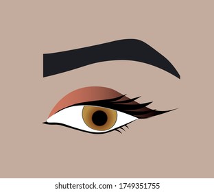 human eye, icon, vector illustration eps10