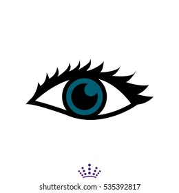 human eye, icon, vector illustration EPS 10