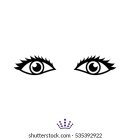 human eye, icon, vector illustration EPS 10