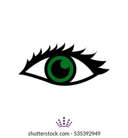 human eye, icon, vector illustration EPS 10