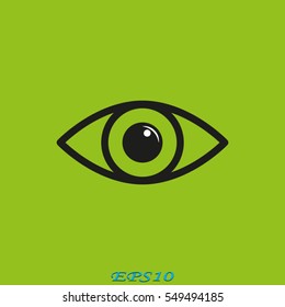 human eye, icon, vector illustration eps10