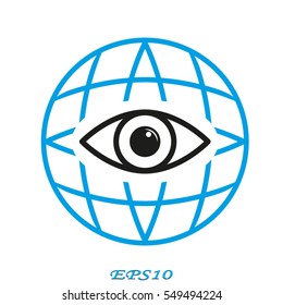 human eye, icon, vector illustration eps10